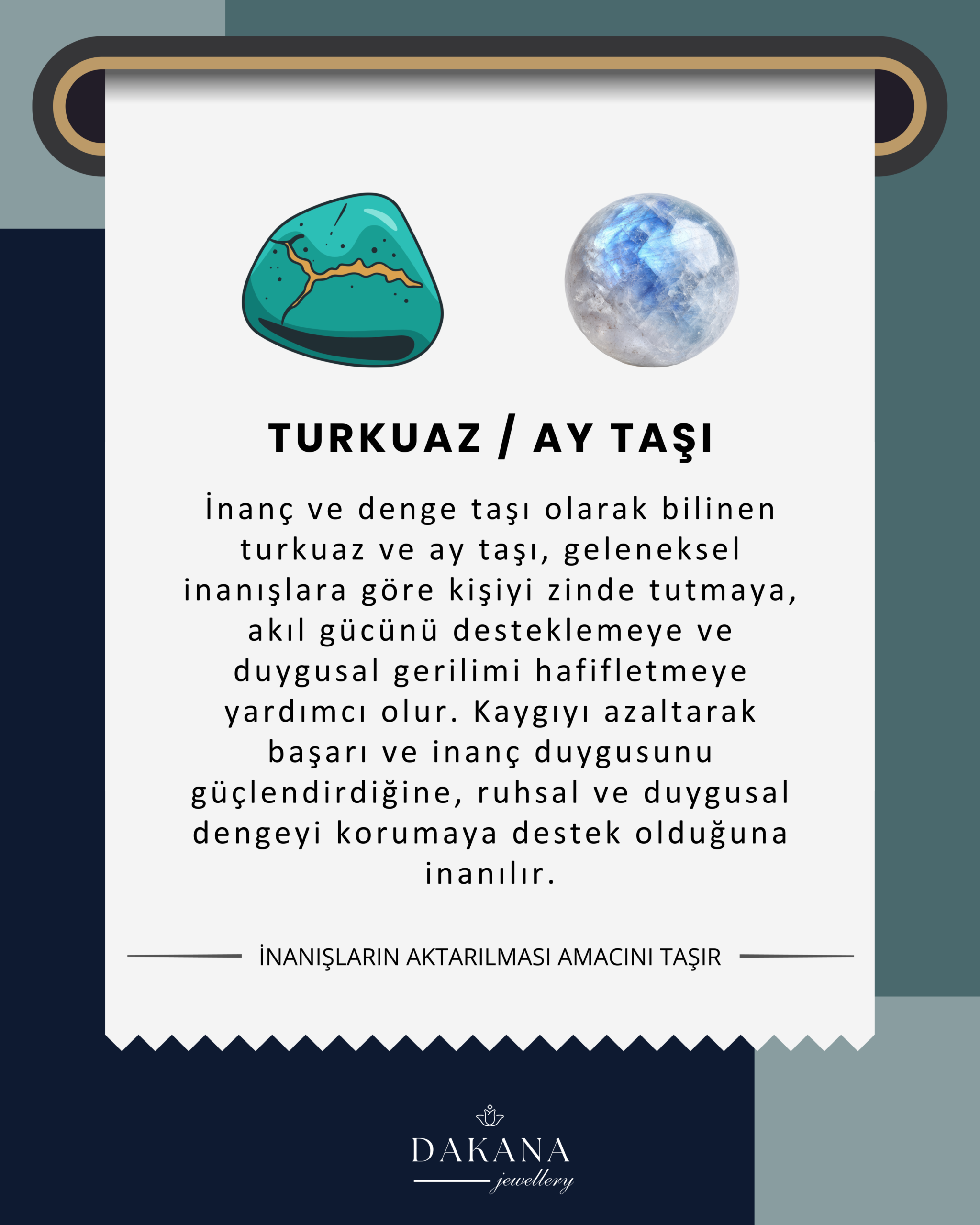 Sertifikalı Turkuaz ve Ay Taşı 6 mm Yuvarlak Doğal Taş Bileklik - Görsel 5